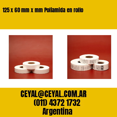 125 x 60 mm x mm Poliamida en rollo