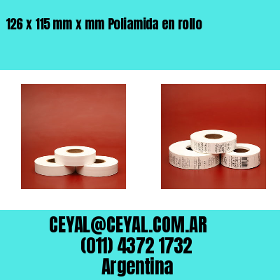 126 x 115 mm x mm Poliamida en rollo