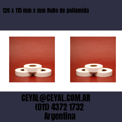 126 x 115 mm x mm Rollo de poliamida