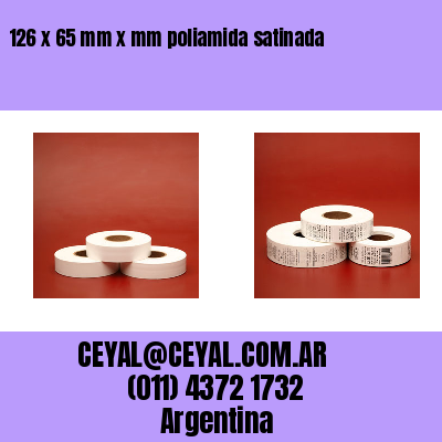 126 x 65 mm x mm poliamida satinada
