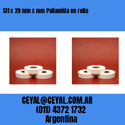 131 x 29 mm x mm Poliamida en rollo