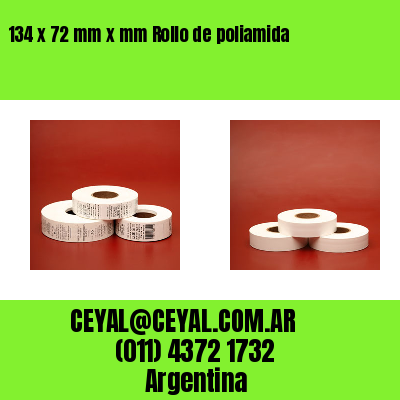 134 x 72 mm x mm Rollo de poliamida