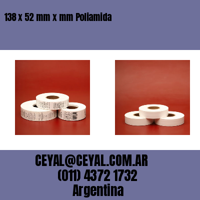 138 x 52 mm x mm Poliamida
