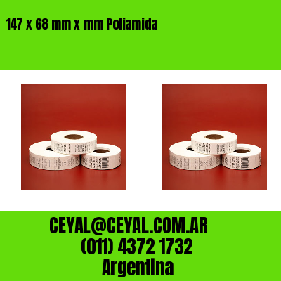 147 x 68 mm x mm Poliamida