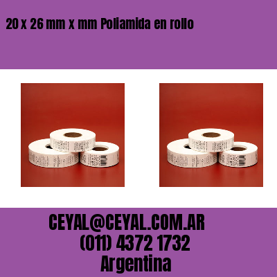 20 x 26 mm x mm Poliamida en rollo