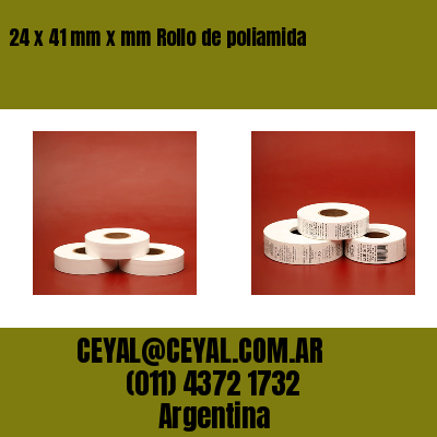 24 x 41 mm x mm Rollo de poliamida