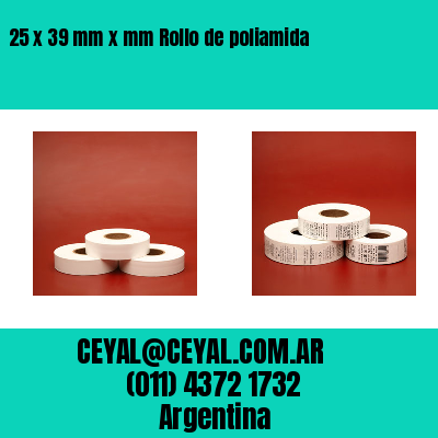 25 x 39 mm x mm Rollo de poliamida