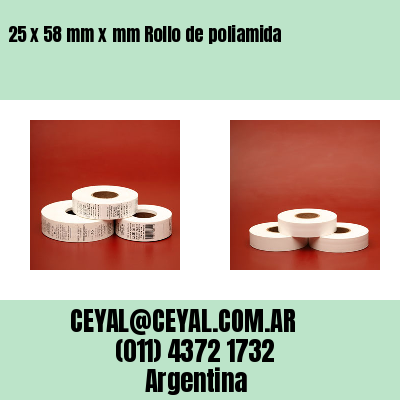 25 x 58 mm x mm Rollo de poliamida