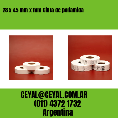 28 x 45 mm x mm Cinta de poliamida