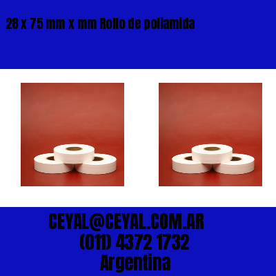 28 x 75 mm x mm Rollo de poliamida