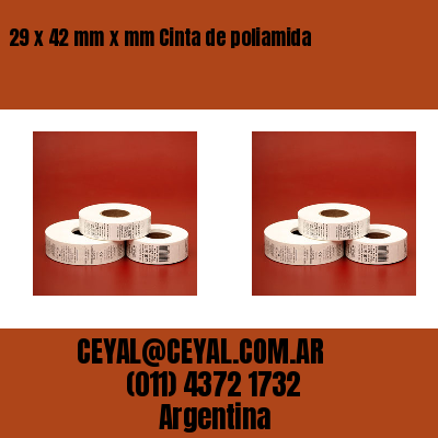 29 x 42 mm x mm Cinta de poliamida