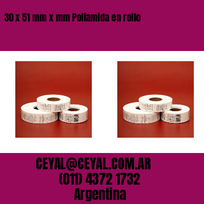 30 x 51 mm x mm Poliamida en rollo