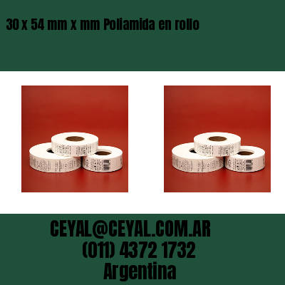 30 x 54 mm x mm Poliamida en rollo