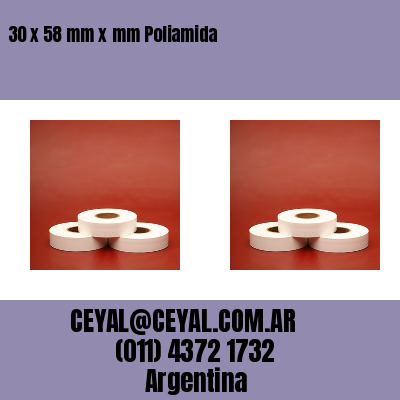 30 x 58 mm x mm Poliamida