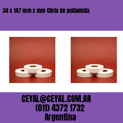 34 x 147 mm x mm Cinta de poliamida