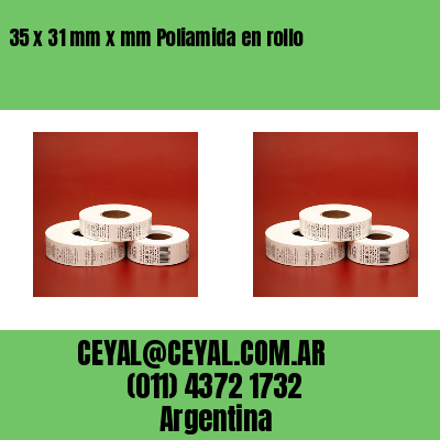 35 x 31 mm x mm Poliamida en rollo