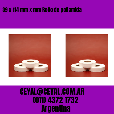 39 x 114 mm x mm Rollo de poliamida