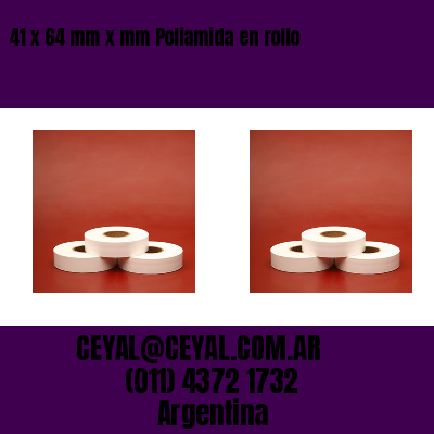 41 x 64 mm x mm Poliamida en rollo
