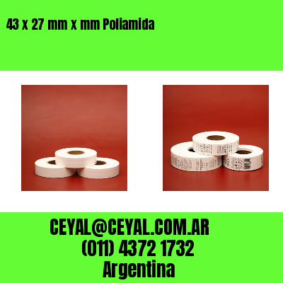 43 x 27 mm x mm Poliamida