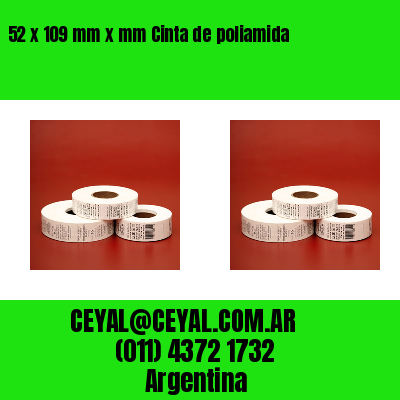 52 x 109 mm x mm Cinta de poliamida