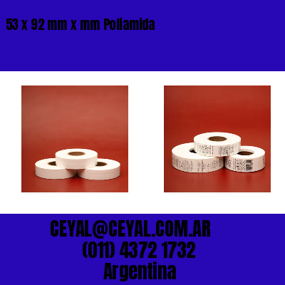 53 x 92 mm x mm Poliamida