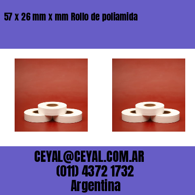 57 x 26 mm x mm Rollo de poliamida