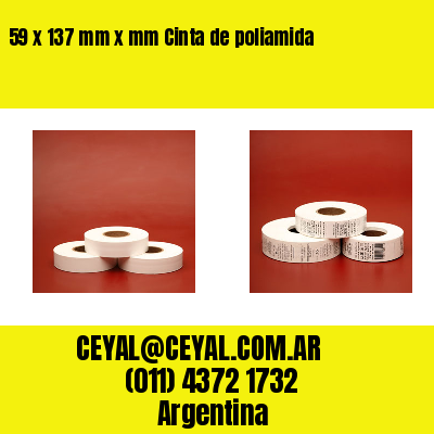 59 x 137 mm x mm Cinta de poliamida