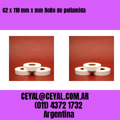 62 x 118 mm x mm Rollo de poliamida