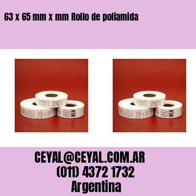 63 x 65 mm x mm Rollo de poliamida