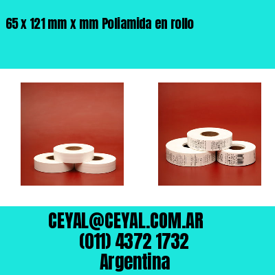 65 x 121 mm x mm Poliamida en rollo