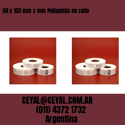 68 x 103 mm x mm Poliamida en rollo