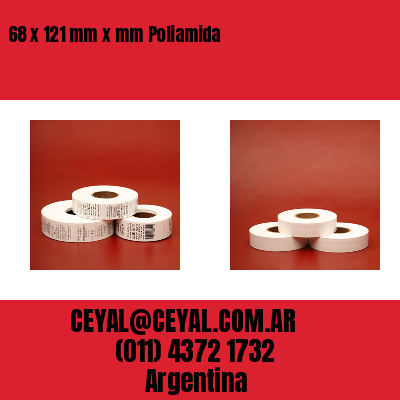68 x 121 mm x mm Poliamida