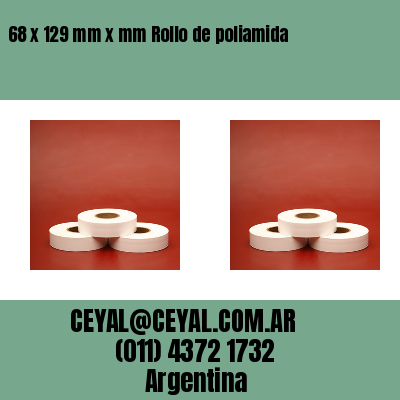 68 x 129 mm x mm Rollo de poliamida