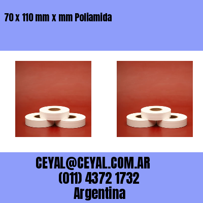 70 x 110 mm x mm Poliamida