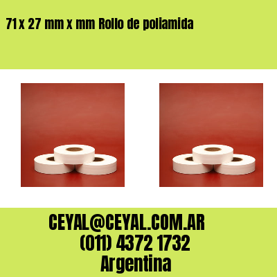 71 x 27 mm x mm Rollo de poliamida