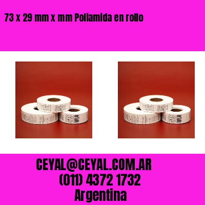 73 x 29 mm x mm Poliamida en rollo