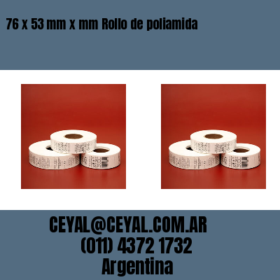76 x 53 mm x mm Rollo de poliamida
