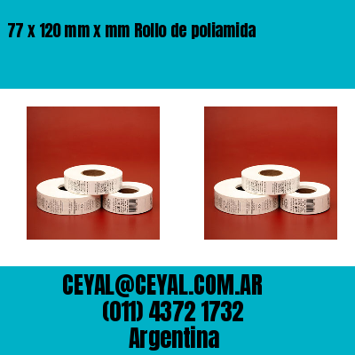 77 x 120 mm x mm Rollo de poliamida