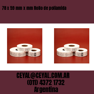 78 x 59 mm x mm Rollo de poliamida