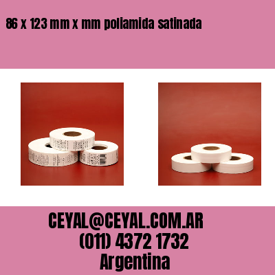 86 x 123 mm x mm poliamida satinada