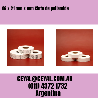 86 x 21 mm x mm Cinta de poliamida