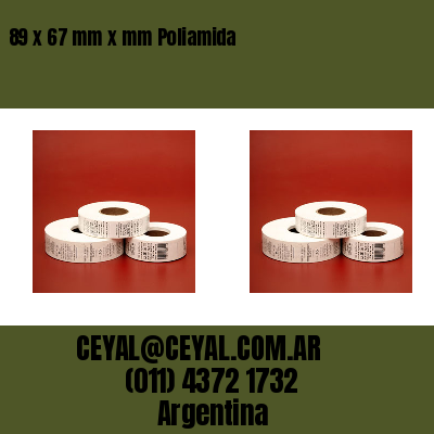 89 x 67 mm x mm Poliamida
