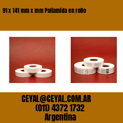 91 x 141 mm x mm Poliamida en rollo