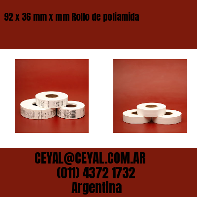 92 x 36 mm x mm Rollo de poliamida