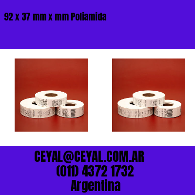 92 x 37 mm x mm Poliamida
