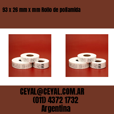 93 x 26 mm x mm Rollo de poliamida