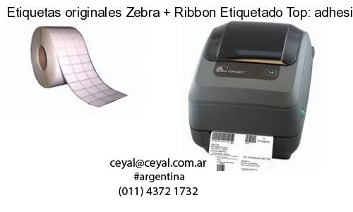 Etiquetas originales Zebra   Ribbon Etiquetado Top: adhesivo   ribbo