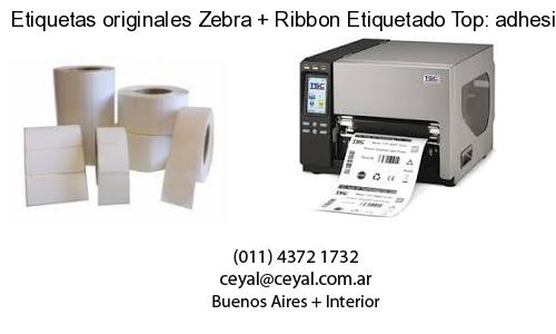 Etiquetas originales Zebra   Ribbon Etiquetado Top: adhesivo   ribbo