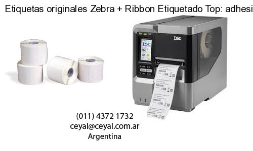 Etiquetas originales Zebra   Ribbon Etiquetado Top: adhesivo   ribbo