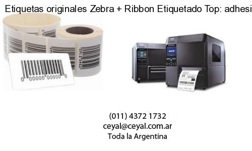 Etiquetas originales Zebra   Ribbon Etiquetado Top: adhesivo   ribbo